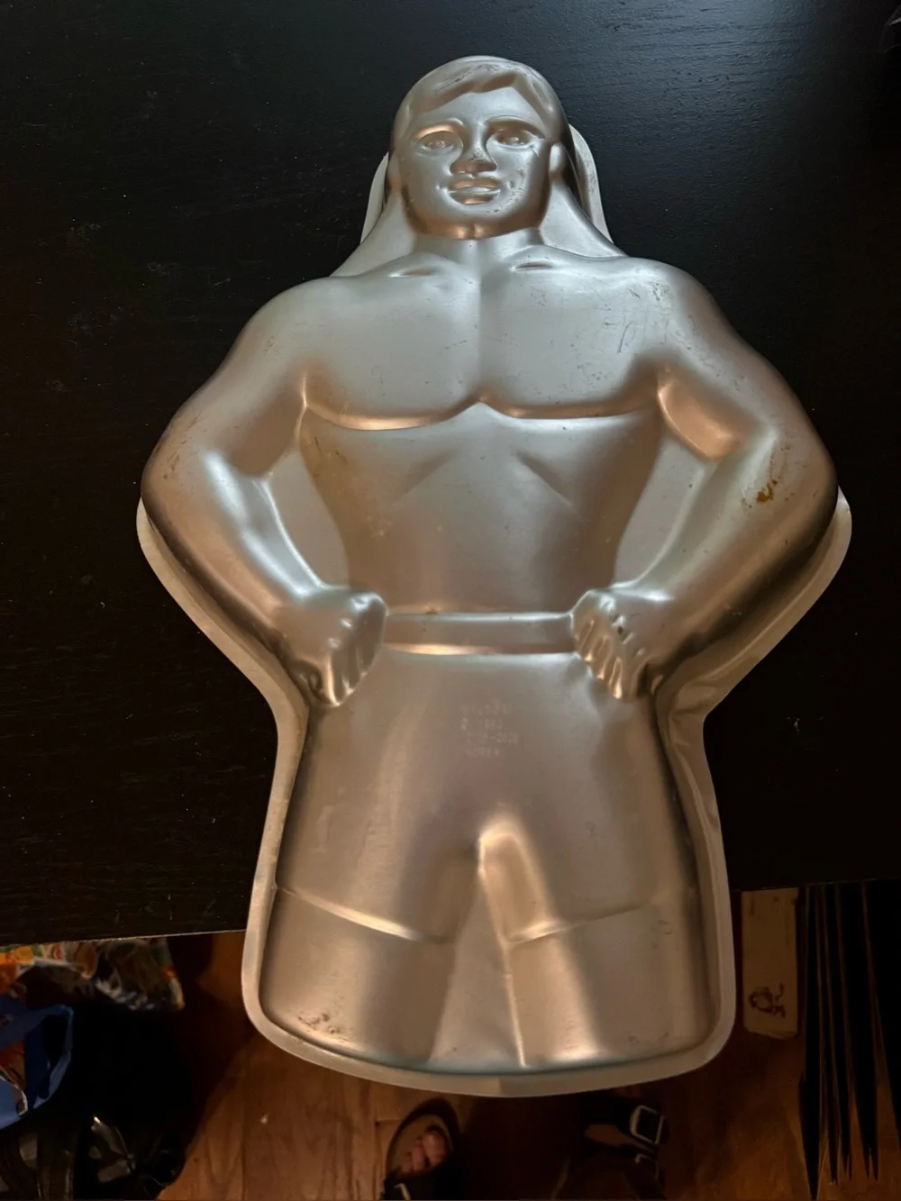 Vintage Wilton Handsome Guy Aluminum Cake Pan w/ Decorating Insert #502-023